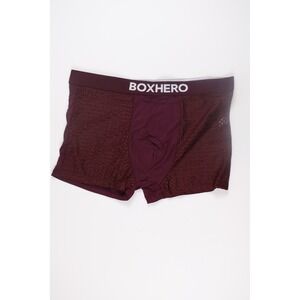 BOXHERO Mens Underwear Mesh Boxer Briefs Burgundy Large NEW